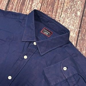 UNTUCKit Men Blue Quagliano Red Long Sleeve‎ Cotton Button Up Shirt Size XL